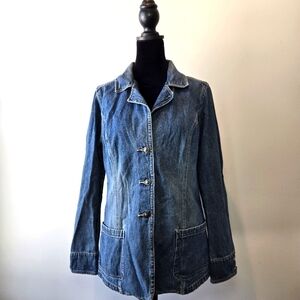 Vintage Women's St John's Bay Denim Blazer Jean Jacket Size Medium